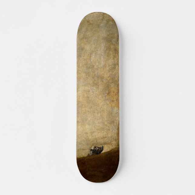 The Dog (Black Paintings) by Francisco Goya 1820 Skateboard Deck (Front)