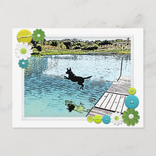The Dog Days of Summer at the Lake Postcard