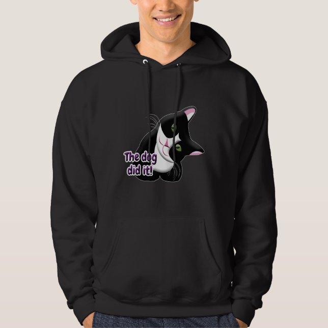 The dog did it Cat Hoodie (Front)