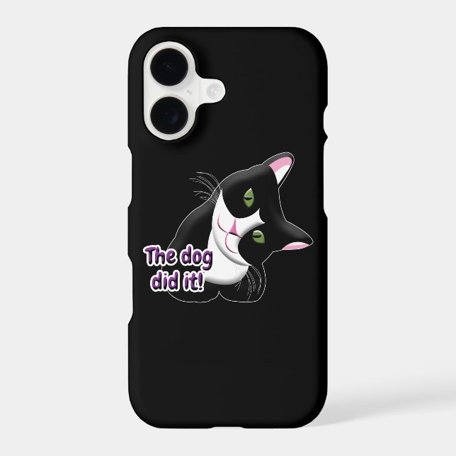 The dog did it Cat Iphone Case (Back)