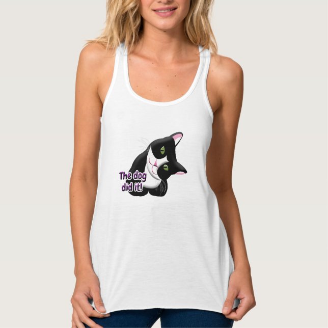The dog did it Cat Tank Top (Front)