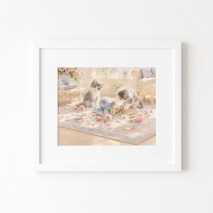 The Dog Did It Watercolor Art Print