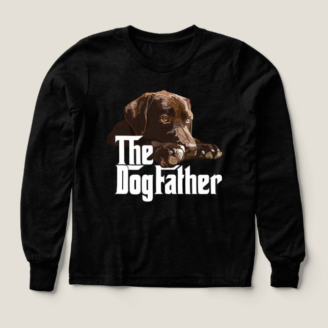 The Dog Father Brown Labrador Chocolate Tri-Blend Shirts (Design Front)