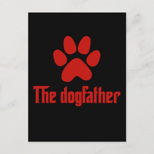 The dog father funny father dad joke slogan postcard