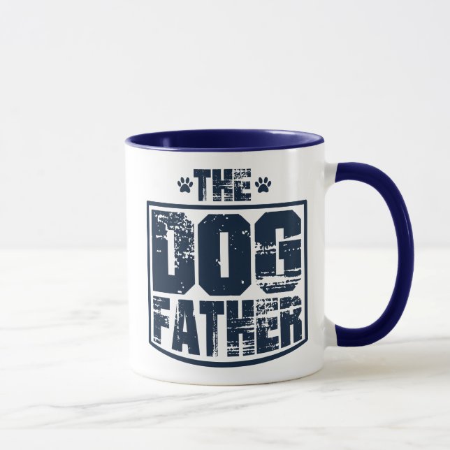 The Dog Father Worn Graphic Mug (Right)