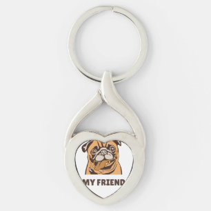 The Dog is My Friend Keychain