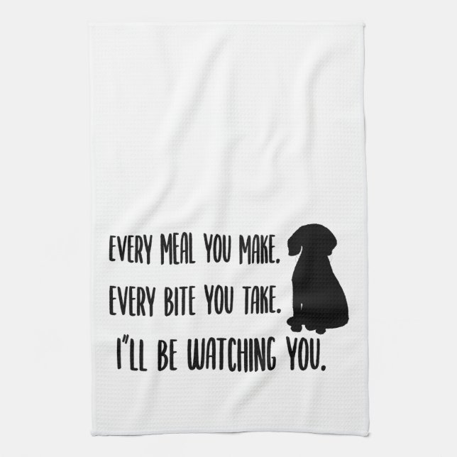 The Dog Is Watching- Gift for Dog Lover Kitchen Towel (Vertical)