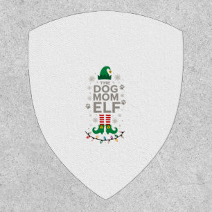 The Dog Mom Elf Xmas Funny Dogs lover Christmas Do Patch