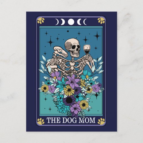 The Dog Mom Funny Tarot  Postcard