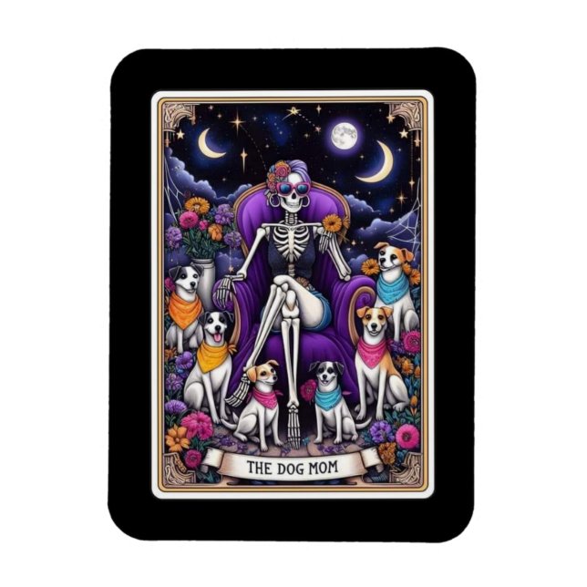 The Dog Mom Tarot Card Magnet (Vertical)