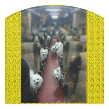 The Dog Train        Door Sign by stanrail at Zazzle