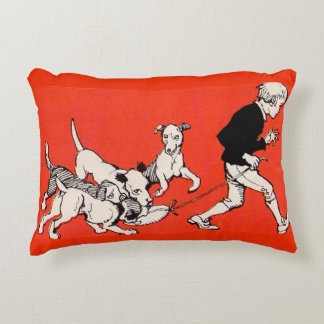 the dog walker accent pillow