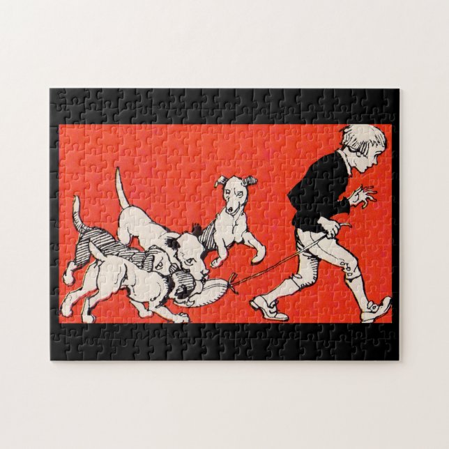 the dog walker jigsaw puzzle (Horizontal)