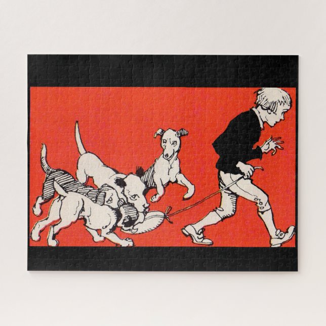 the dog walker jigsaw puzzle (Horizontal)
