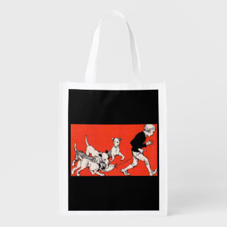 the dog walker reusable grocery bag