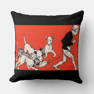 the dog walker throw pillow
