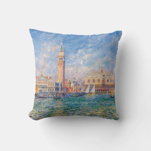 The Doges Palace Venice by Renoir Throw Pillow