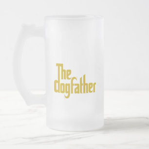 The Dogfather - Dog Dad Father's Day gift Frosted Glass Beer Mug