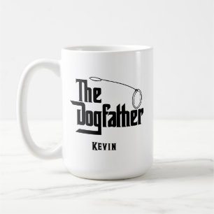 The Dogfather Dog dad White on Dark  Coffee Mug