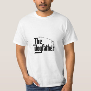 The Dogfather Dog dad White on Dark  T-Shirt