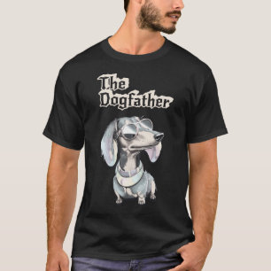 The Dogfather Funny Retro Dachshund Dog T-Shirt