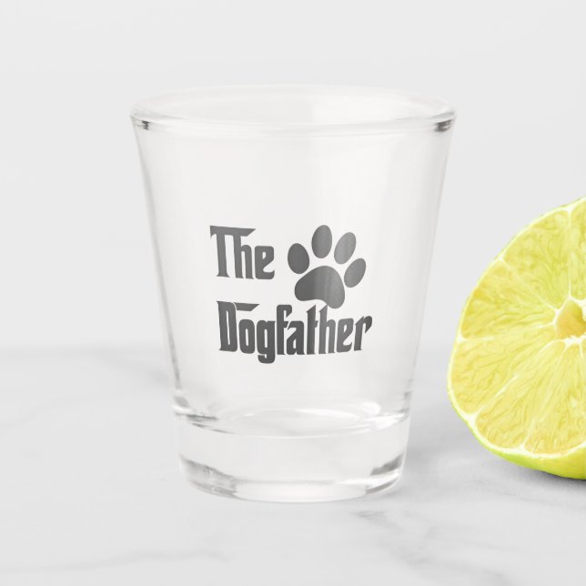 The Dogfather Personalized Whiskey Shot Glass Gift (Front)