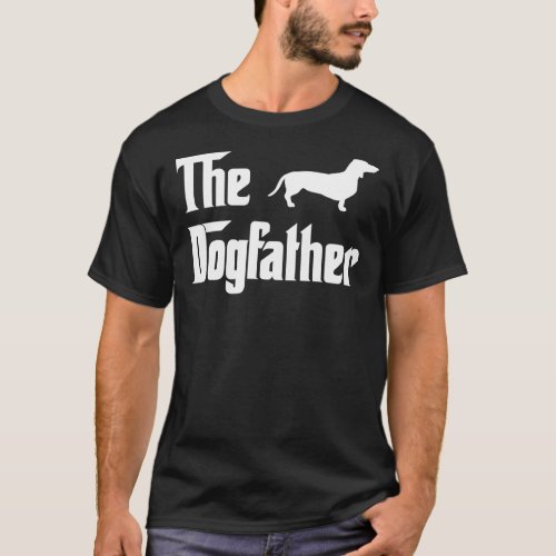 The Dogfather T_Shirt Mens Dachshund Dog Lovers Gi