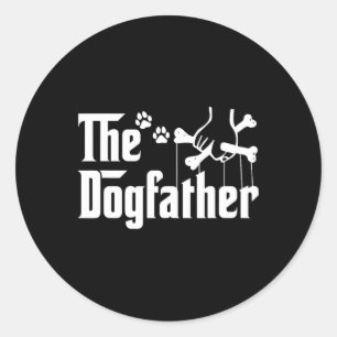 The Dogfather Tee Fathers Day Gift Dog Dad - Dog L Classic Round Sticker