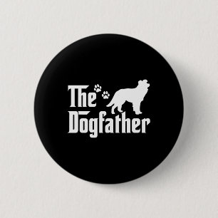 The Dogfather Tee Fathers Day Gift Dog Lover Borde Button