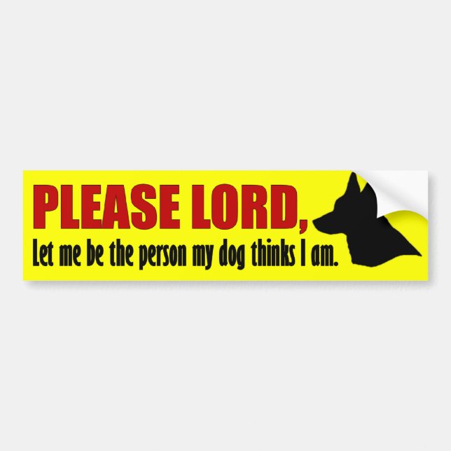 The Dog's Prayer Bumper Sticker (Front)