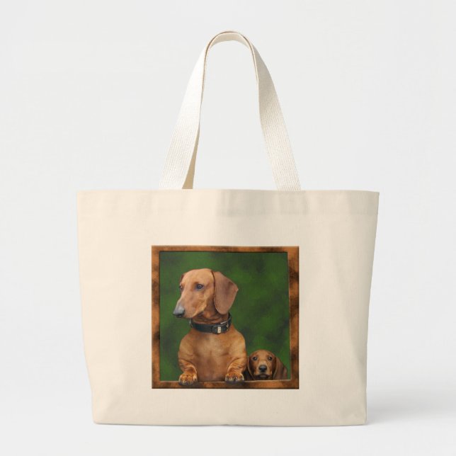 The dogs want out! large tote bag (Front)