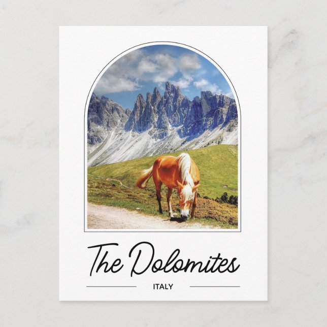 The Dolomites Mountains Italy Postcard (Front)