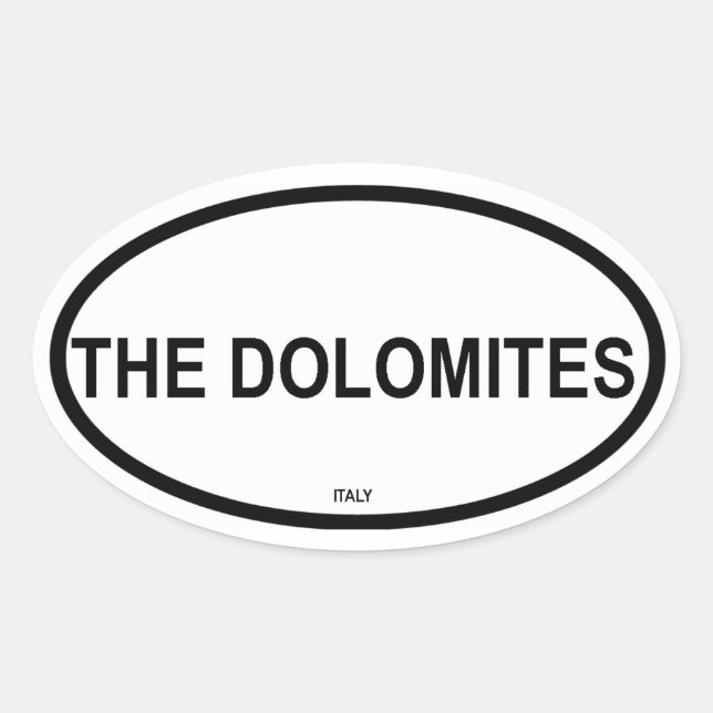 THE DOLOMITES OVAL STICKER (Front)