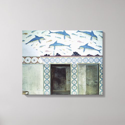 The Dolphin Frescoes in the Queens Bathroom Canvas Print