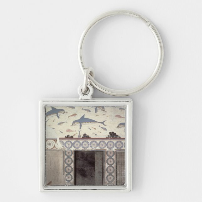 The Dolphin Frescoes in the Queen's Bathroom Keychain (Front)