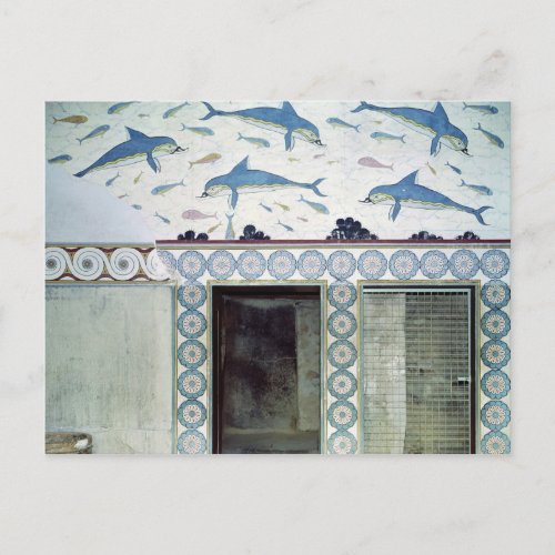 The Dolphin Frescoes in the Queens Bathroom Postcard