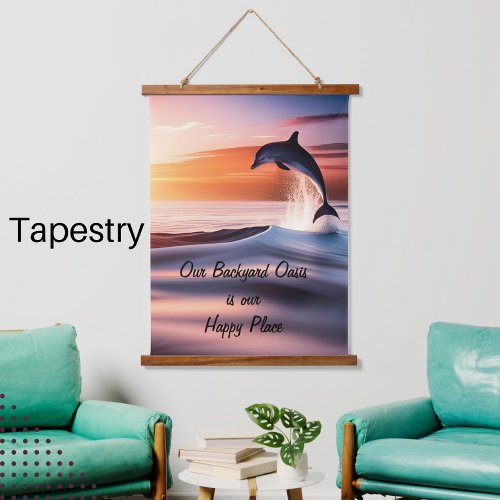 The Dolphin is Playing  Hanging Tapestry