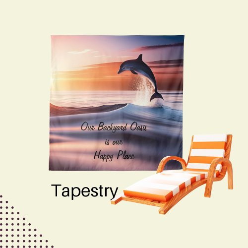 The Dolphin is Playing  Tapestry
