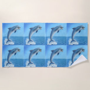 The Dolphin’s Silent Dance Beach Towel