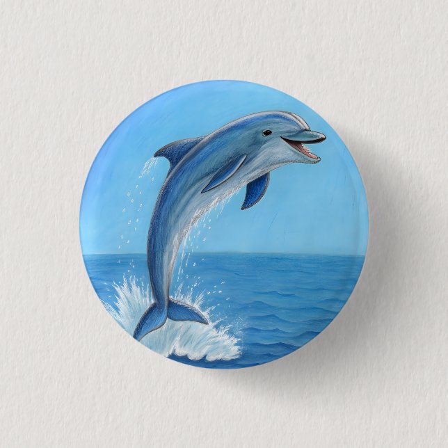 The Dolphin’s Silent Dance Button (Front)