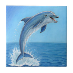 The Dolphin’s Silent Dance Ceramic Tile