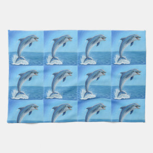 The Dolphin’s Silent Dance Kitchen Towel