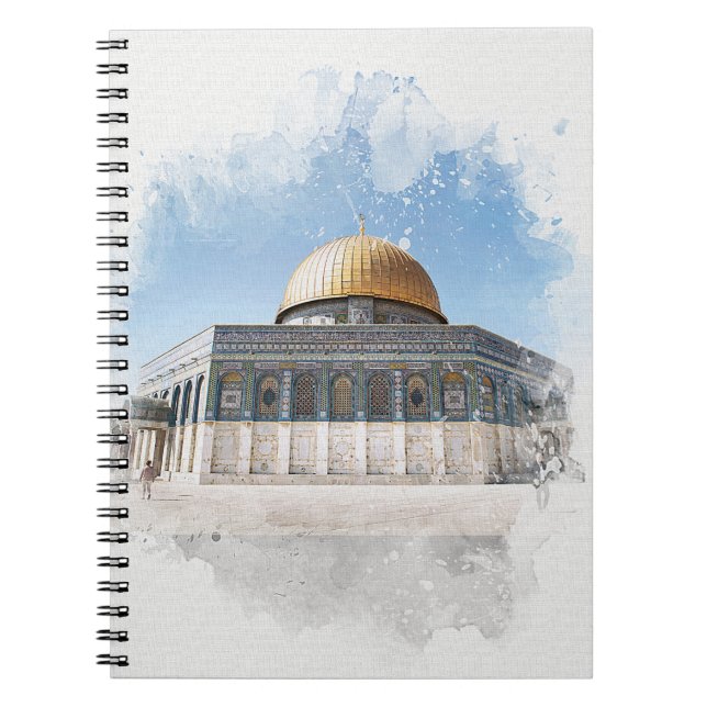 The Dome of the Rock Beautiful Islamic Holy Places Notebook (Front)