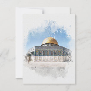 The Dome of the Rock Beautiful Islamic Holy Places Postcard