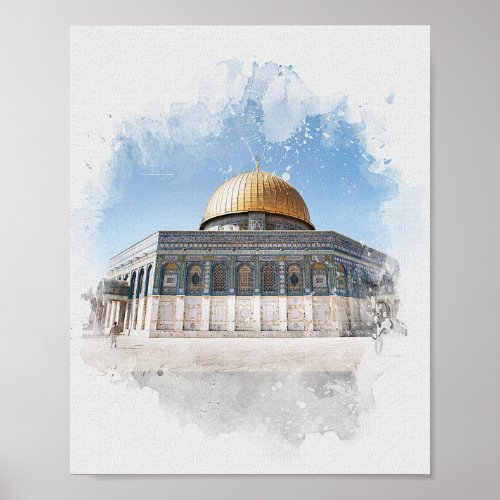 The Dome of the Rock Beautiful Islamic Holy Places Poster