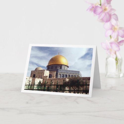 The Dome Of The Rock Jerusalem Israel Card