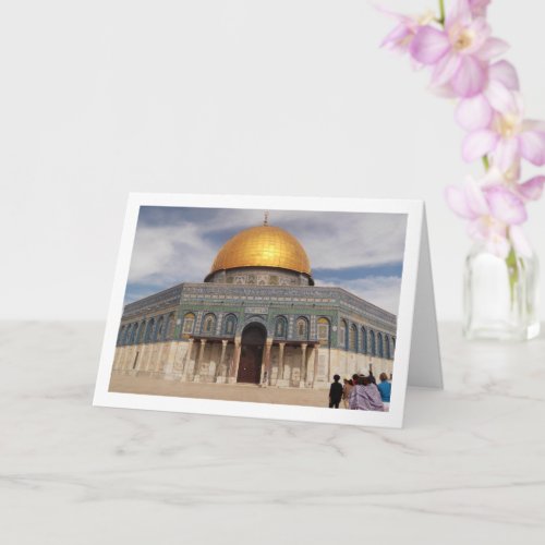 The Dome Of The Rock Temple Mount Jerusalem Card