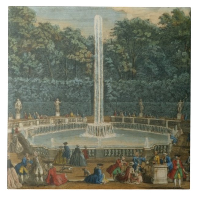 The Domes in the Garden at Versailles, pub. by Lau Ceramic Tile (Front)