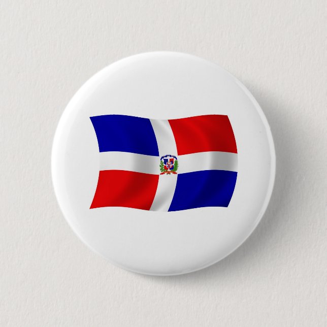 The Dominican Republic Flag Button (Front)