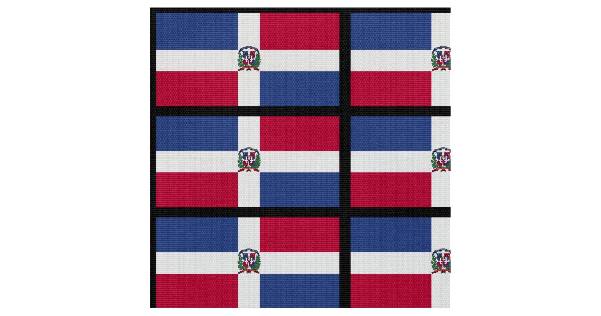 The Dominican Republic Flag Fabric | Zazzle